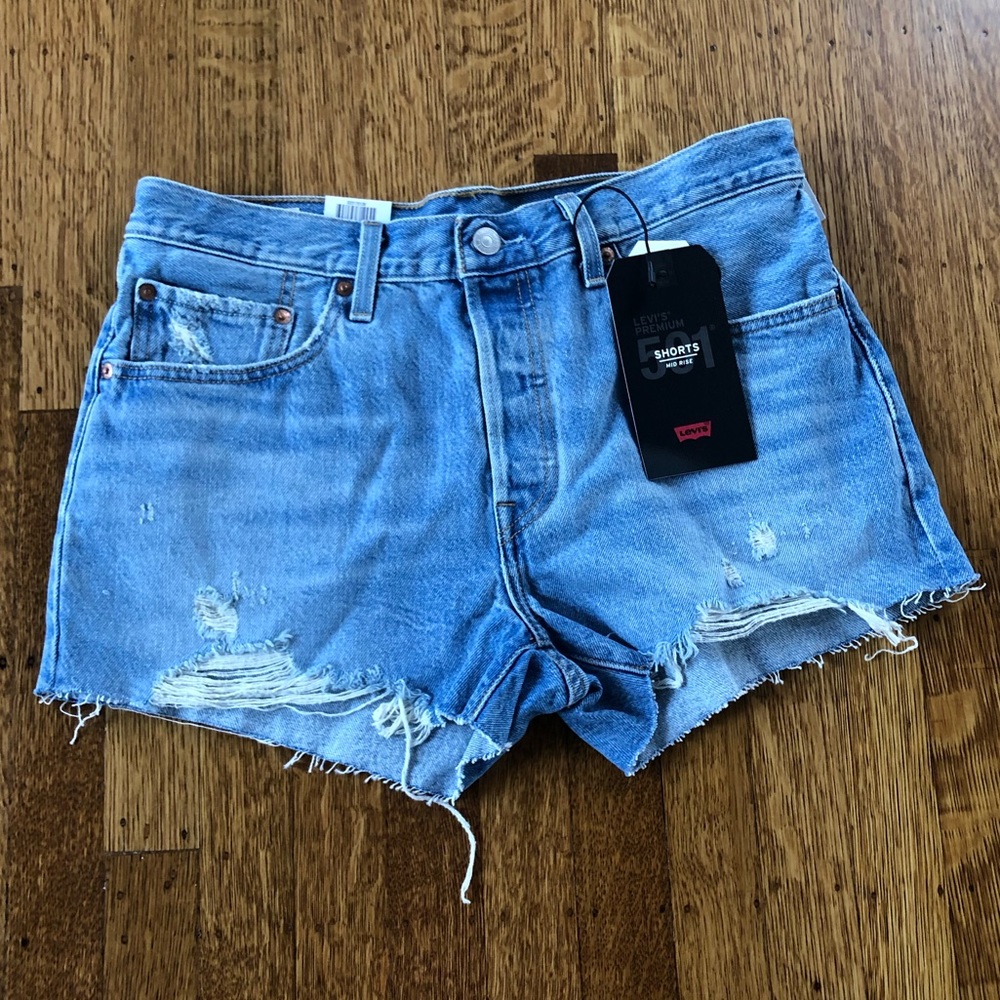 Levi’s 501 Mid-Rise Denim Shorts